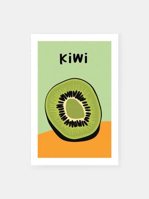 Bold Sliced Kiwi Poster