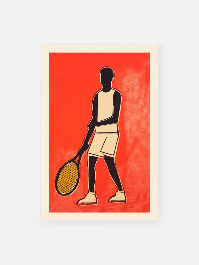 Kühnes Tennisspiel Poster