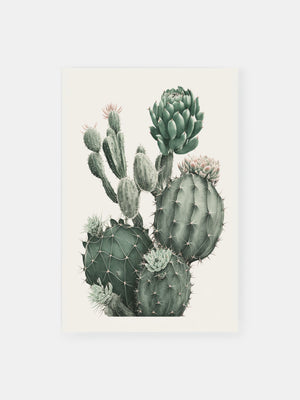 Botanical Cactuses Poster