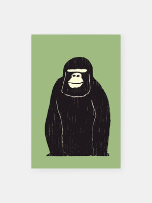 Calm Gorilla in Jungle Poster