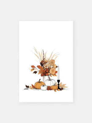 Ruhiges Thanksgiving-Arrangement Poster