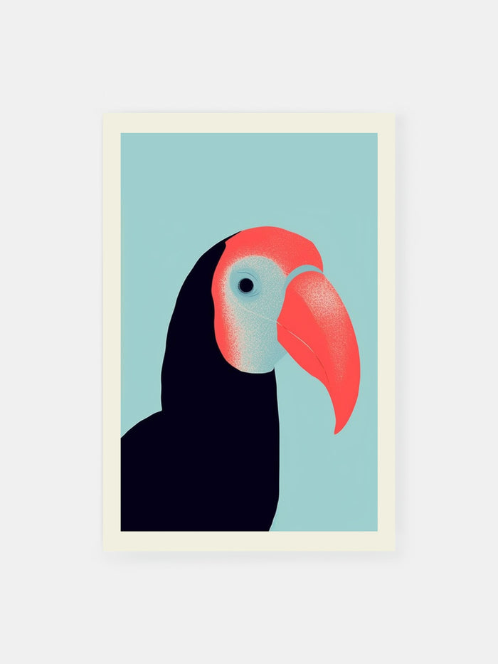 Calming Blue Toucan Poster