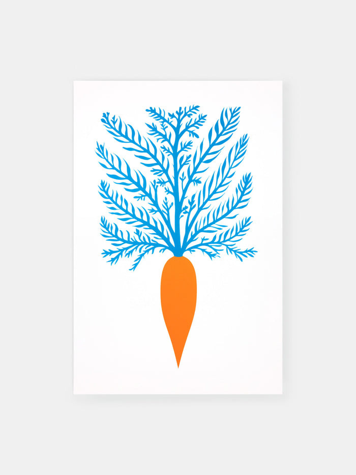 Carrot Silhouette Poster