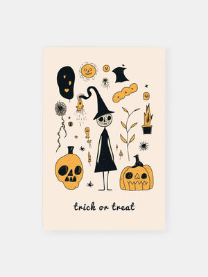 Charming Trick or Treat Poster