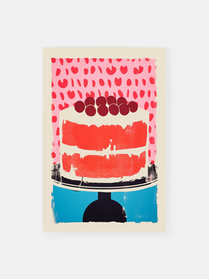 Cherry Coated Cake Poster