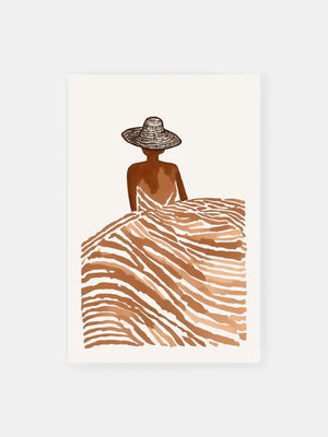Chic Lady Wearing A Hat Poster