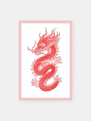 Chinese Red Dragon Poster