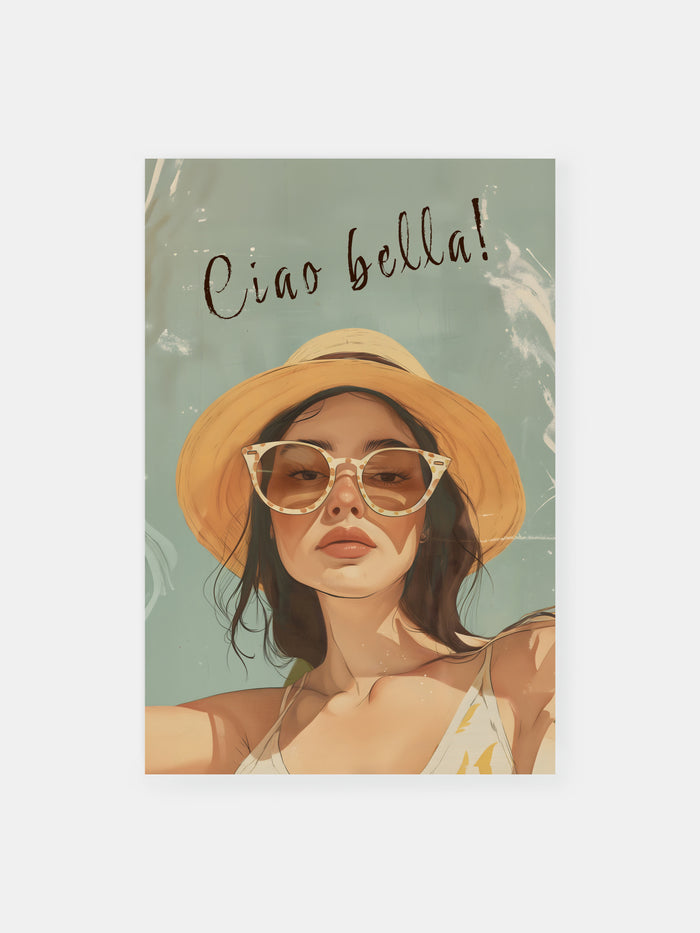 Ciao Bella Retro Italian Poster