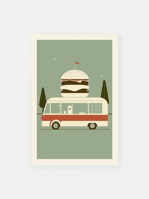 Klassisches Burger Bus Poster