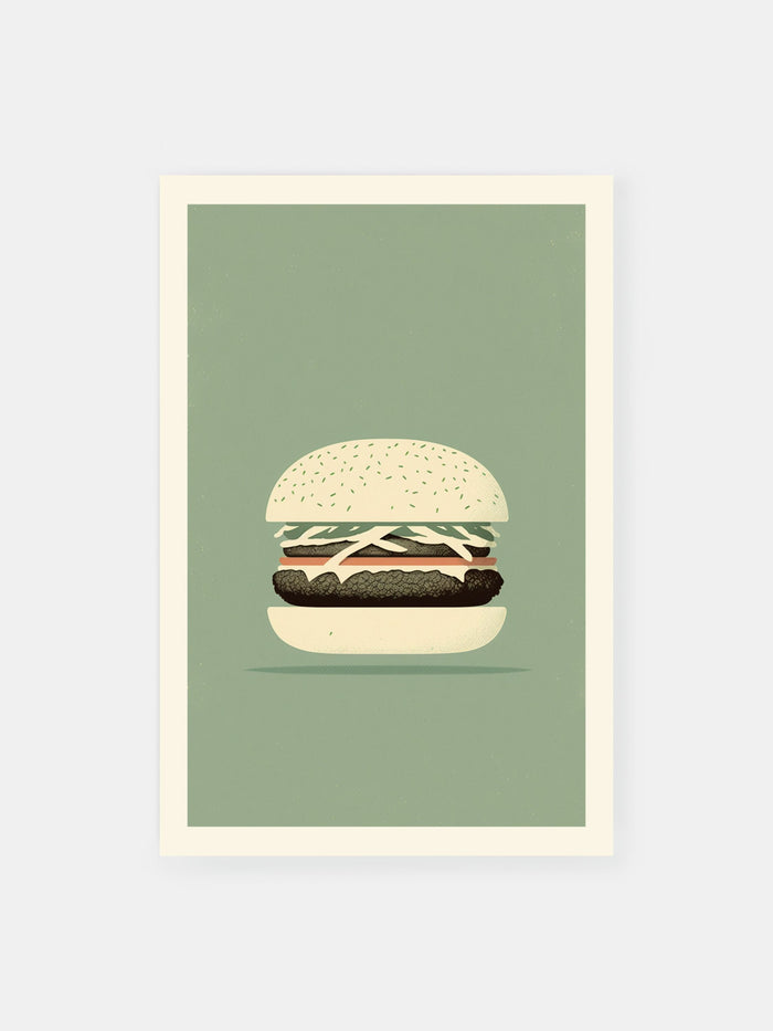Klassisches Vintage Cheeseburger Poster