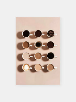 Kaffee Farben Übersicht Minimalistisches Poster