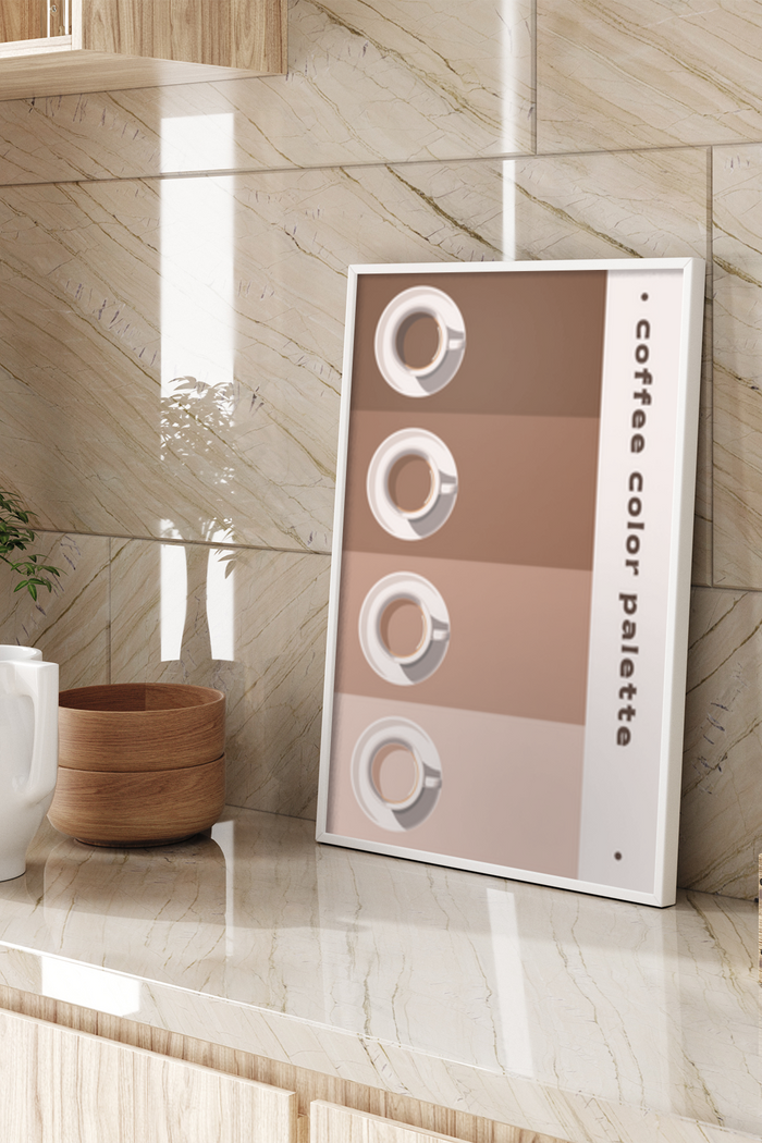 Colorcards Coffee Coffee Chart Color Palette Poster - Klumo Shop