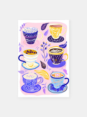 Kaffee Typen Diagramm Illustration Poster