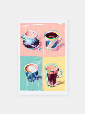 Kaffee Typen Abbildung Wandkunst Poster