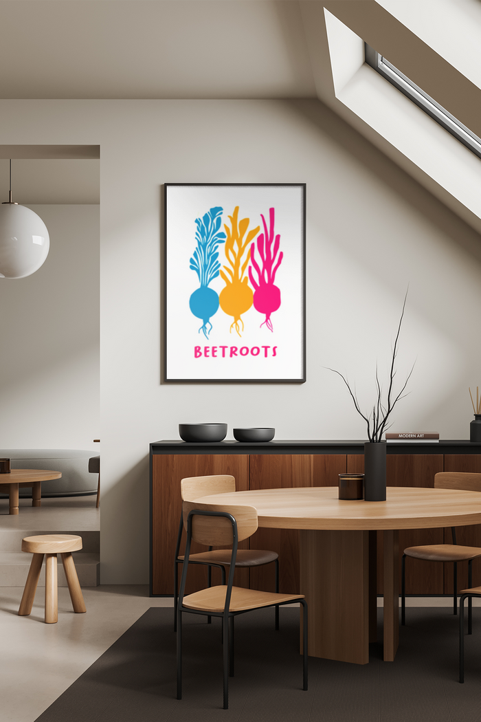 Vitroot Poster Three Colorful Beetroots Poster - Klumo Shop