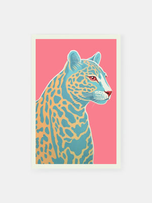 Colorful Bold Jaguar Poster
