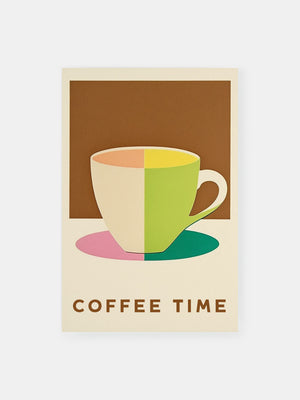 Buntes Kaffeezeit Poster