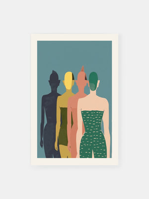 Colorful Feminist Shadows Poster