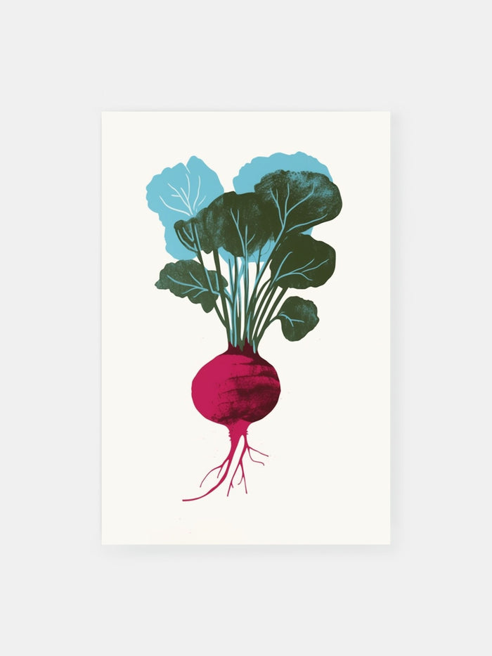 Vitroot Poster Colorful Minimal Beetroot Poster - Klumo Shop