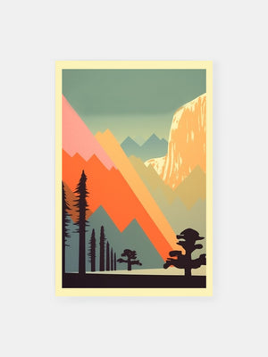 Colorful Mountain Peaks Poster