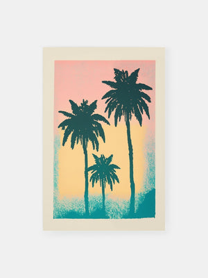 Colorful Tropic Palms Poster
