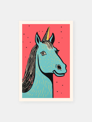 Colourful Unicorn Poster