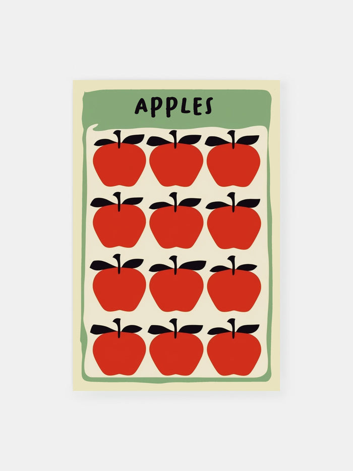 Contrast Apples Art Poster