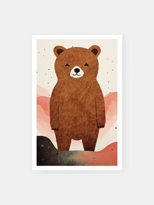 Cute Brown Bear Poster