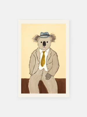 Dapper Koala in Suit Poster