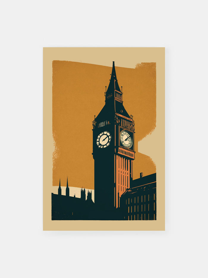 Dunkles Big Ben Tower Poster