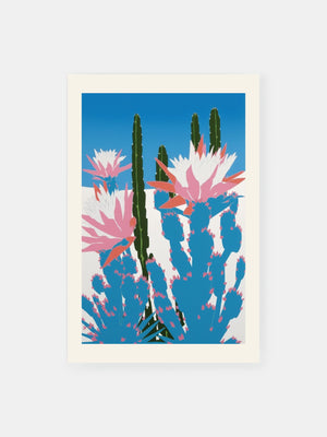 Desert Vibrant Cactus Bloom Poster