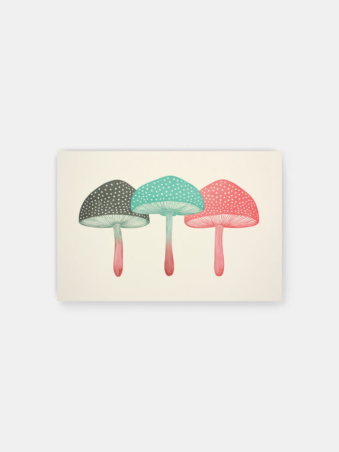Dotted Mushroom Palette Poster