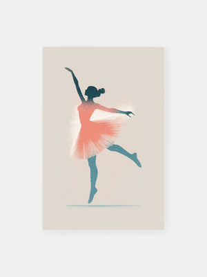 Elegantes Balletttänzerin Poster