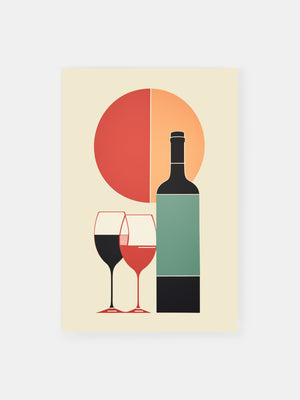 Evening Wine Bottle Poster