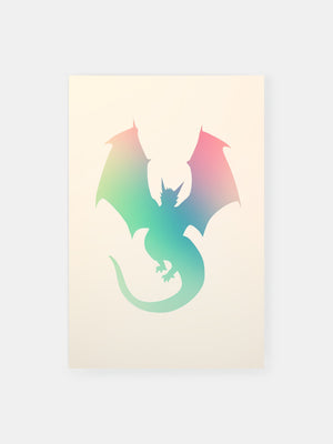 Fantastisches Pastell Drachen Poster