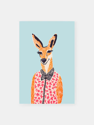Fashionable Deer Poster