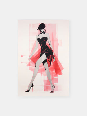 Fashionable Pink Woman Poster