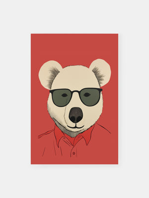 Fashionable Polar Bear Poster