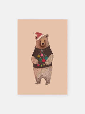 Festive Bear Poster