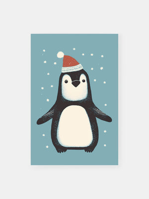 Festive Penguin Poster