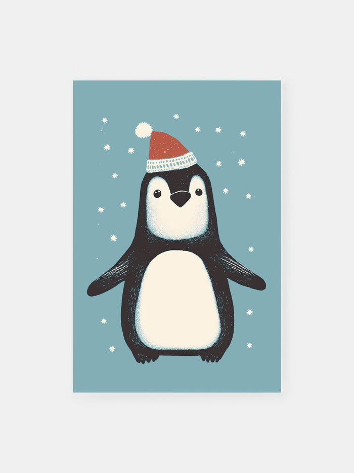 Festive Penguin Poster