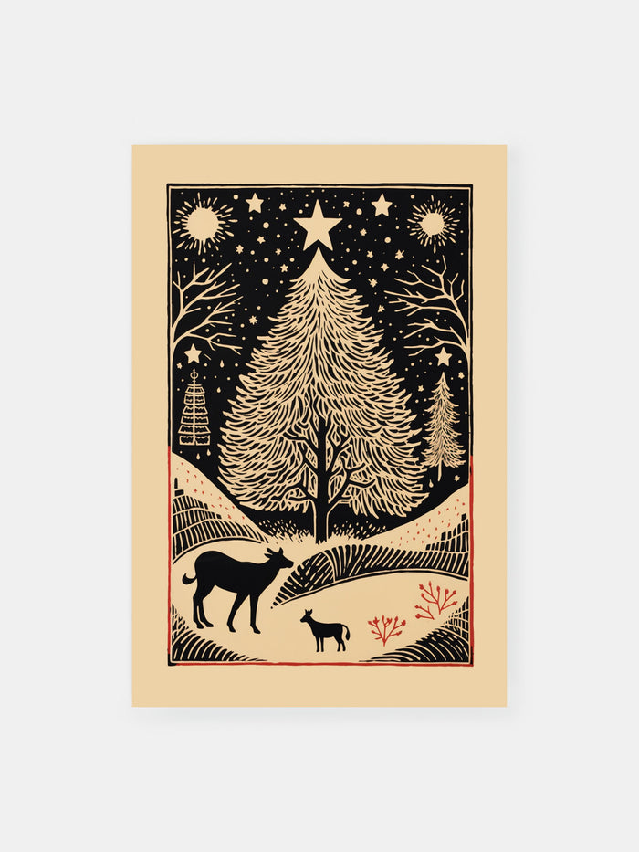 Festive Winter Woodland Poster
