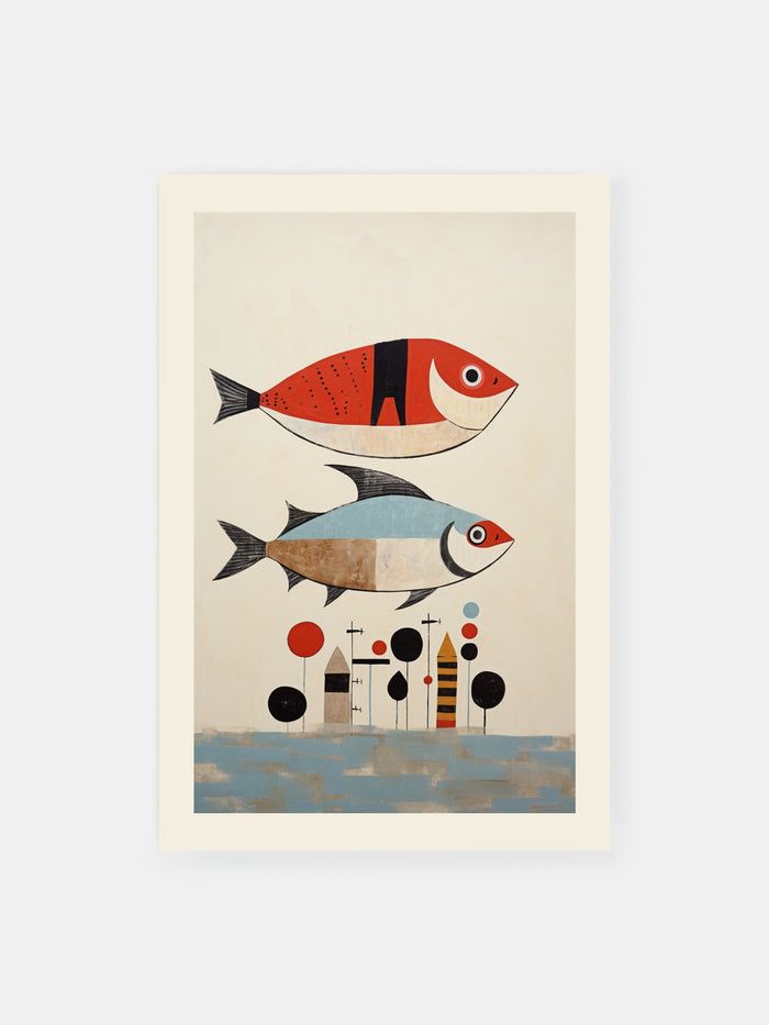 Fish Sea Journey Poster