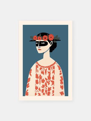 Floral Mystery Portrait Poster