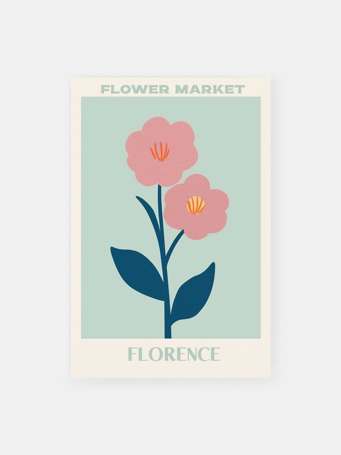 Florence Flower Burst Poster