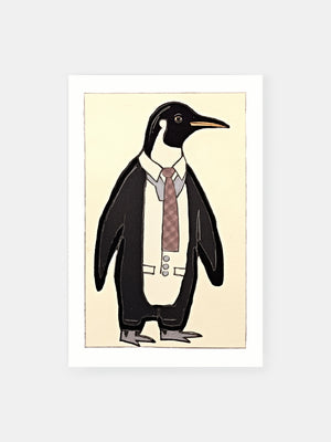 Formal Penguin Businessman Poster