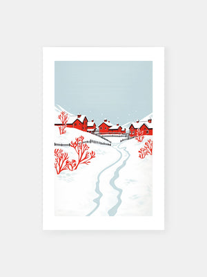 Frostiges Dorf Poster