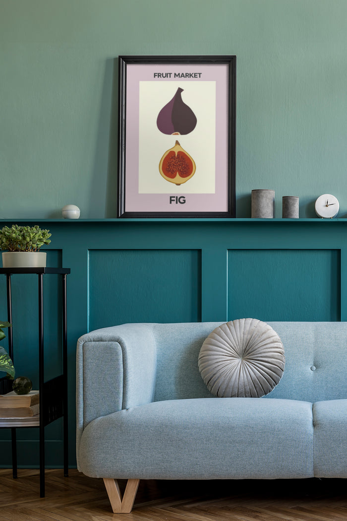 Fruit Market Fig Poster in Modern Living Room Decor