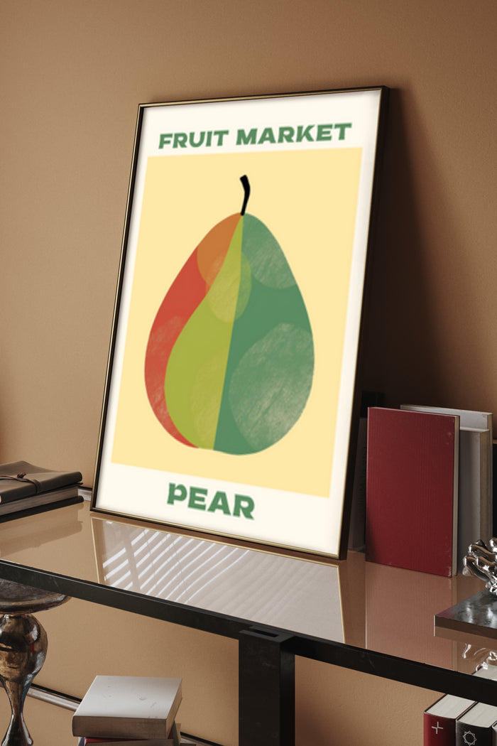 Modern Fruit Market Pear Poster Art