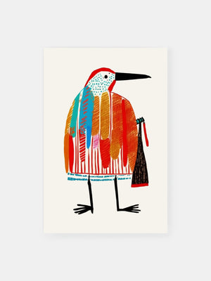 Funky Feathered Poster
